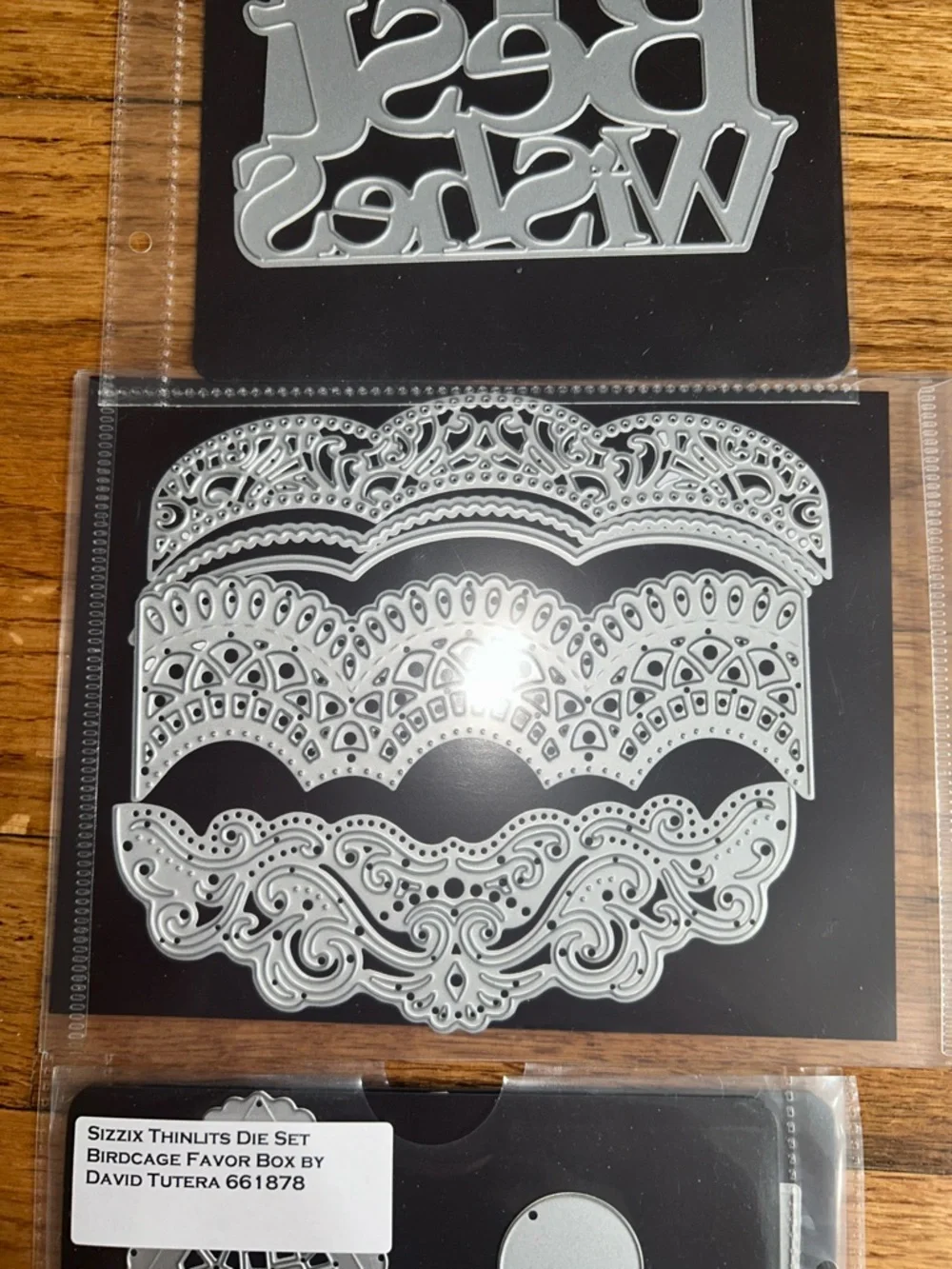 Best Wishes and More! Script Metal Cutting Die - Silver DIY project NWT